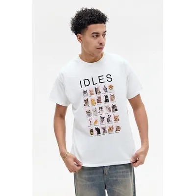UO IDLES T-Shirt - Cream S at Urban Outfitters