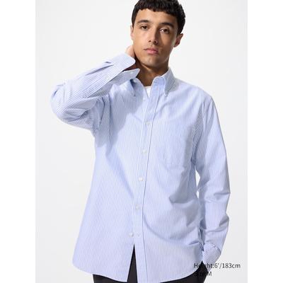 Uniqlo - Oxford Shirt (stripe, Slim Fit) - Blue