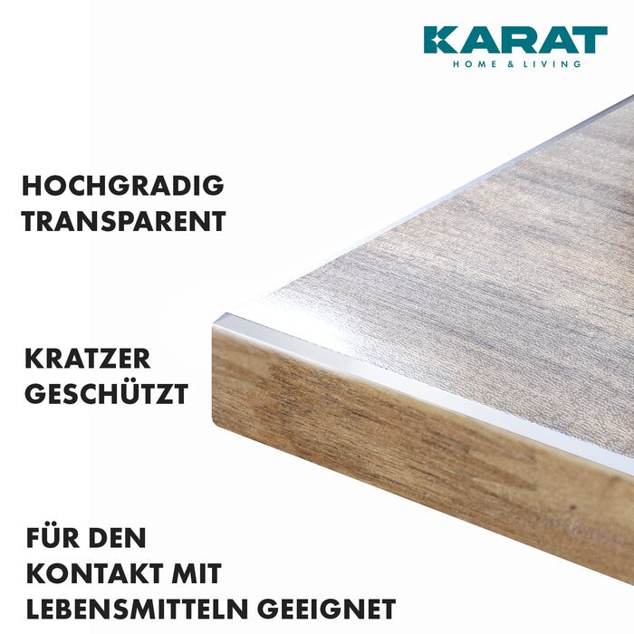 KARAT Tischfolie Imperial Transparent Mattiert mit abgeschrägter Kante 135 x 165 cm Image