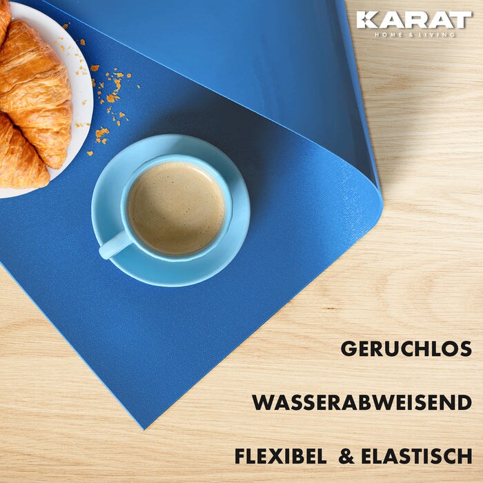 KARAT Tischfolie Empire mit abgeschrägter Kante Blau 80 x 230 cm Image