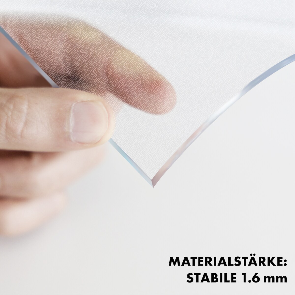 KARAT Tischfolie Crystal nach Maß Transparent Mattiert mit abgeschrägter Kante 110 x 240 cm Image