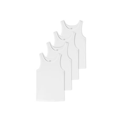 Unterhemd UNCOVER BY SCHIESSER "Unterhemd 4er Pack", Herren, Gr. S, N-Gr, weiß, Obermaterial: 95% Baumwolle CO. 5% Elasthan EL., ärmellos, Unterhemden Image