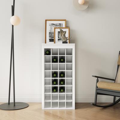 White Color Modular 32 Wine Bar Cabinet Buffet Cabinet - 17.80