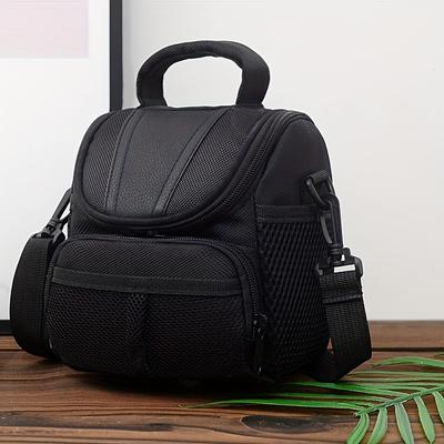 TEMU Compact Slr Camera Bag - Durable Polyester, Crossbody Shoulder Strap, Digital Photography Gear Storage Image