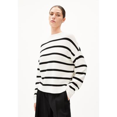 MERINAA STRIPES - Frauen Loose Fit Strickpullover - mehrfarbig (Größe: M)