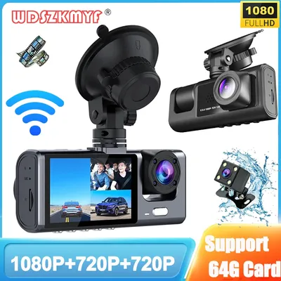3 Kanal Auto DVR Wifi Dash Cam für Autos Kamera 1080p Video recorder Rückfahr kamera für Fahrzeug Auto DVR Auto Zubehör Black Box