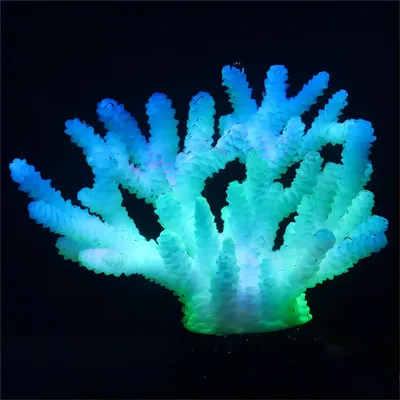 1 pc Fish Tank Decorations Aquarium Decor Plants Fluorescent Staghorn Coral Reef Decor Glowing Fish Tank Decorations Betta Fish