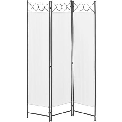 Raumteiler Saragossa 3-teilig 120x171 cm Weiß en.casa Image