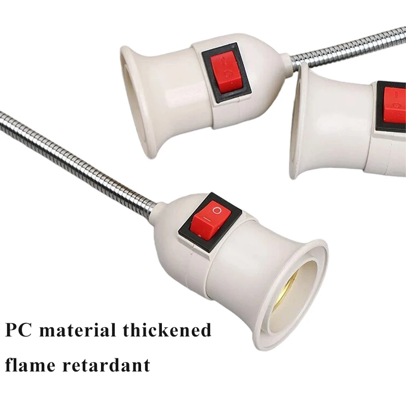 Prise ue US UK E27 Base de lampe courbure Flexible prise de lumière de Test Mobile adaptateur de lumière interrupteur de prise support de lampe pour lampe de Table LED