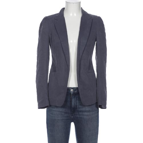 H&M Damen Blazer, Gr. 34, blau, Synthetik, Modal