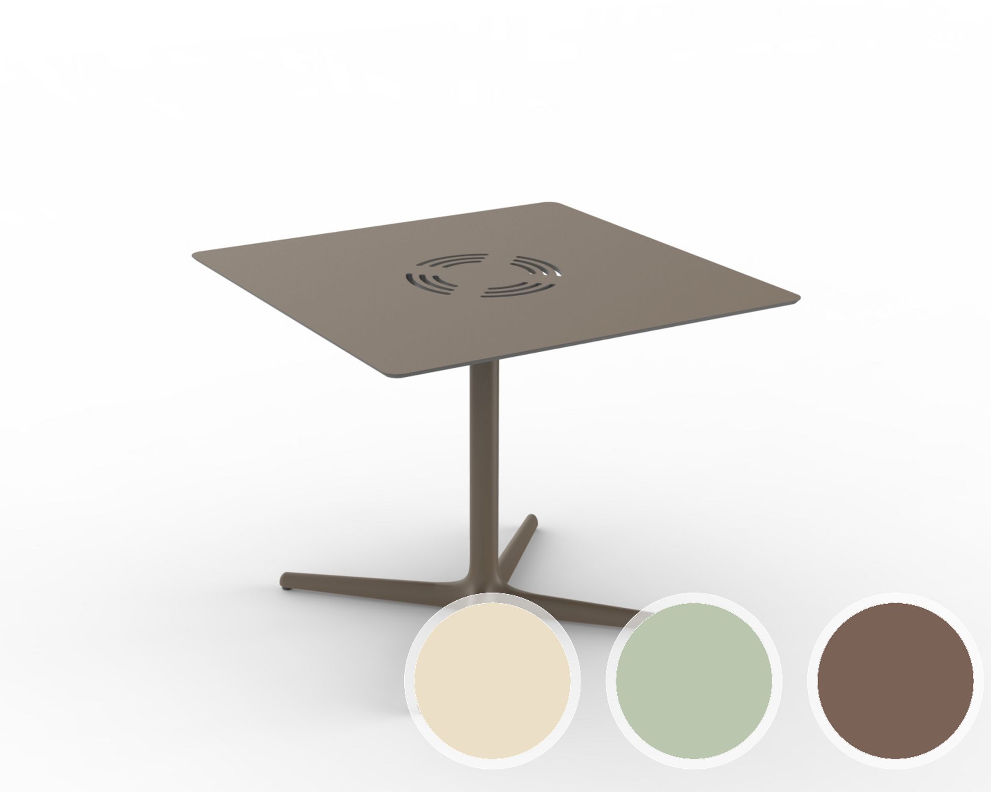 Resol »Toledo Aire« Outdoor Tisch XL eckig Ivory / 90x90 cm Image