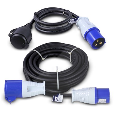 Enva CEE Adapter-Stecker CEE auf Schuko + CEE Verlängerungskabel 10m [Hersteller-Nr. 41108576] Image
