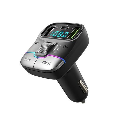 Car Charger Dual USB Smart Fast Chargers with Charging Cable Bluetooth 5.0 FM Transmitter MP3 Player
