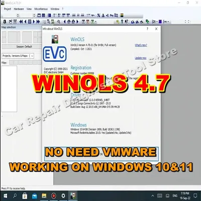 Winols software Last Version Winols 4.7 Working on Windows 10, 11 Native Version Direct install No