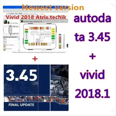 Hot AutoData latest 3.45 Car Software + Vivid Workshop Data Atris-Stakis Technik 2018.01V Multi