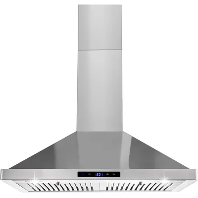 Wall Mount Kitchen 30 inch Duct Convertible Range Hood 700CFM, 3 Speed Fan LED Light Range Hood USYS0375A