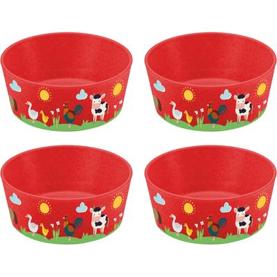 Kinderschale KOZIOL "CONNECT BOWL FARM", rot, B:12,3cm H:12,3cm T:5cm, Kunststoff, Schüsseln, 100% recycelbar,100% made in Germanyt, 400 ml Image