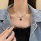 Collier Chrome Femme Mode Luxe Géométrique Cœur Mignon Forme Géométrique Colliers Tendance Pour Anniversaire Cadeau