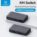 Hagibis USB 3.0 Switch 2 computer condivisione dispositivi USB C e A Selettore interruttore KM per PC Scanner Mouse Tastiera USB Switch Hub