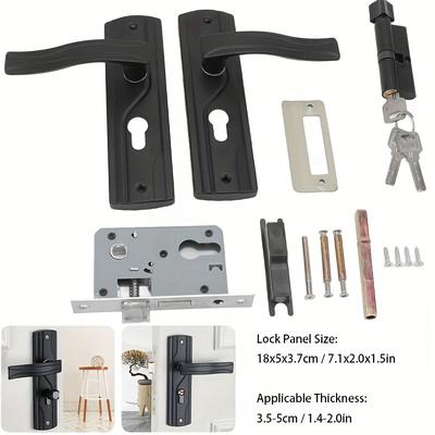 TEMU Universal Steel Door Set, Door Handle Lock Steel Silent Bearing Universal Door Set With Keys For Home Bedroom, & Stylish Handle For Interior Doors-smooth And Silent , With A Large Stuffed Knob