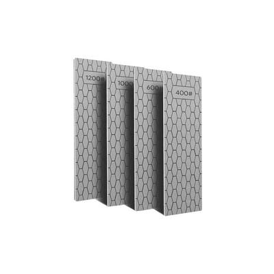 Tigrezy - Set mit 4 Diamant-Schleifplatten, Diamant-Schleifstein mit Wabenoberfläche, Körnung