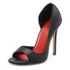 High-Heel-Sandalette "Peeptoe Pumps mit hohem Absatz", Damen, Gr. 39, schwarz, Obermaterial: 100% Polyurethan. Futter: 100% Polyurethan. Decksohle: 100% Lederimitat. Laufsohle: 100% Synthetik, LASCANA BELLE AFFAIRE, animal-print, sexy, Schuhe...