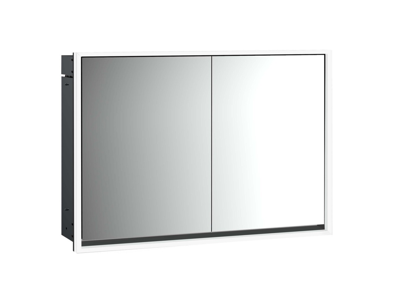 emco LED-Lichtspiegelschrank Loft Unterputz, 1000 mm, 2-türig schwarz, 979813313 979813313 Image