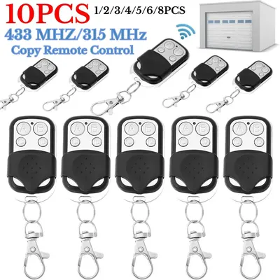 1-10PCS Smart Copy Duplicator 433mhz Remote Control 4 Button Electric Garage Door Gate Remote