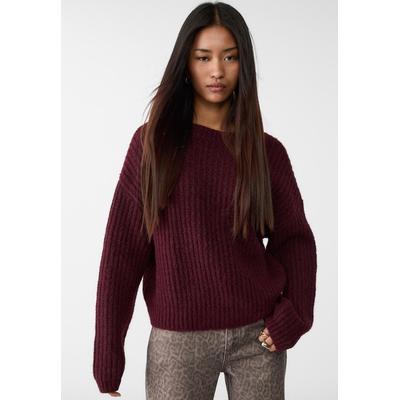 Stradivarius Oversize sweater Burgundy XS