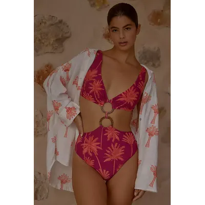 Malai x Anthropologie Danza Cutout One-Piece Swimsuit