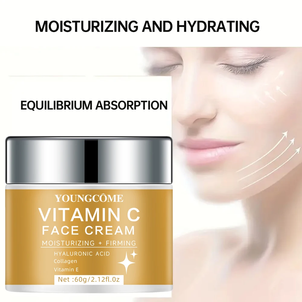 Vitamin C und Hyaluron säure Hautpflege creme Anti-Aging Straffung Lifting verblassen feuchtigkeit spendende aufhellende Hautpflege Kosmetik Image