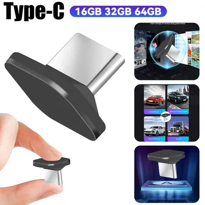 16GB/32GB/64GB Mini-Auto U-Disk tragbarer Typ-C-Blitz stabil IPX-7 wasserdicht schnelle Übertragung Image