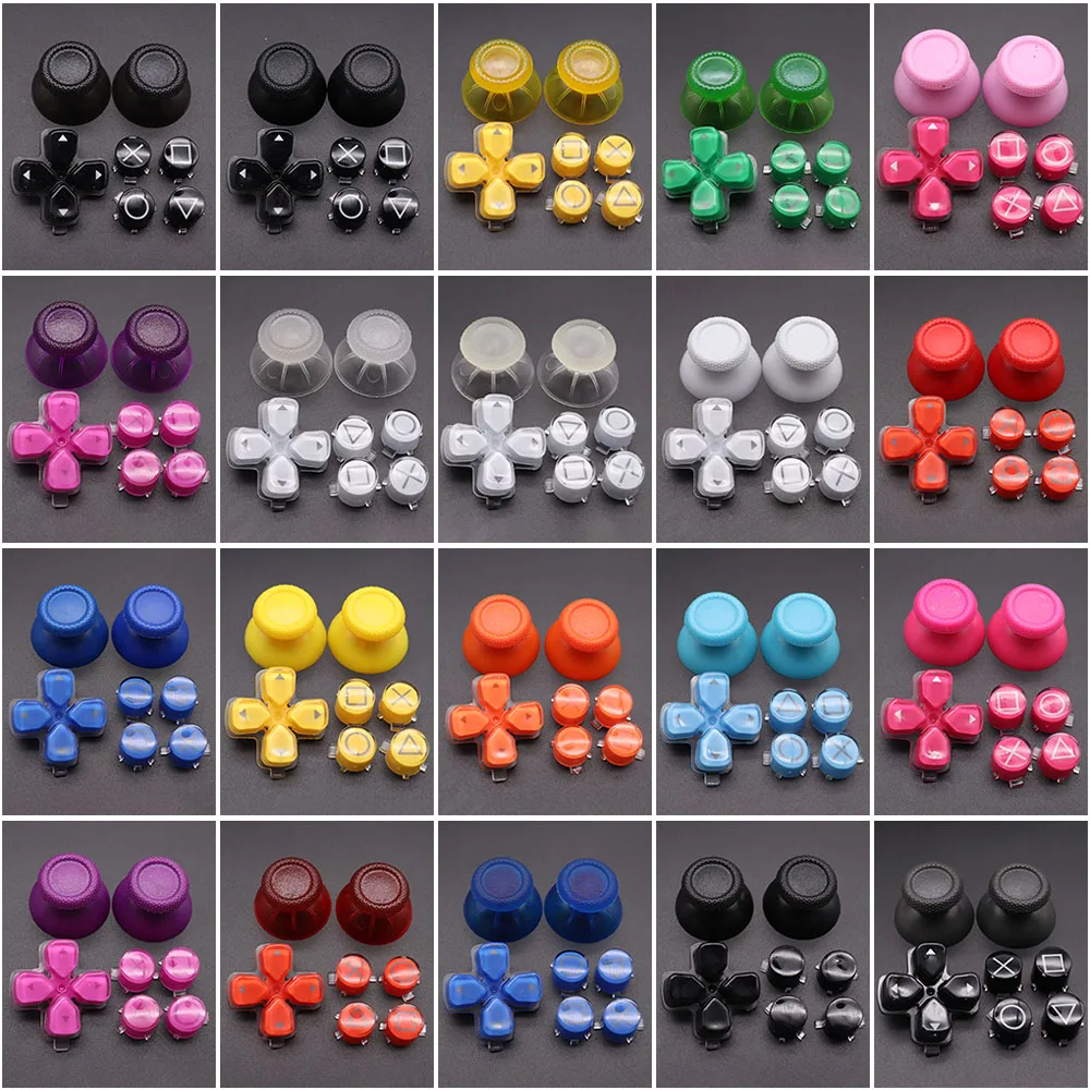 Für PS5 Controller Gamepad D-Pad A B X Y Kreuz Kristall Taste Ersatz Richtung Funktion Schlüssel thumb-Stick grip Kappe Image