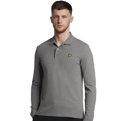 Lyle & Scott Herren Poloshirt mit langen Ärmeln und Kragen