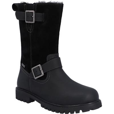 Hunter Ness Leder Damen Schwarz Stiefel Image