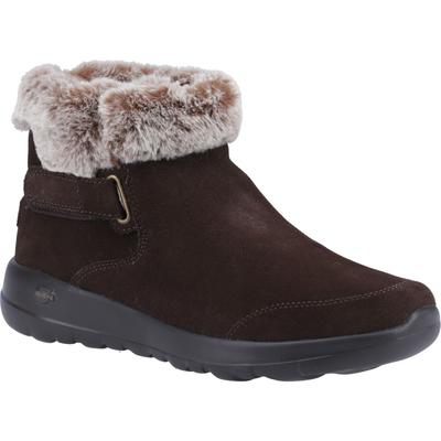 Skechers On-The-Go Joy First Glance Leder Damen Schokoladenstiefel