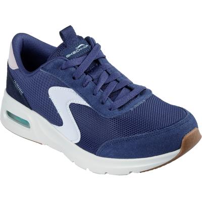 Skechers Skech-Air Court Air Wave Leder Damen Sneakers In Marineblau/Mehrfarbig