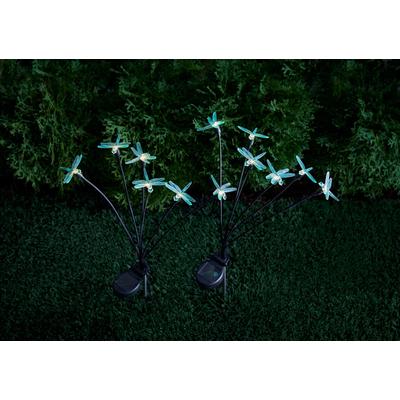 Solar Swaying Stake Light Dragonfly/Butterfly/Bee, Set of 2 by BrylaneHome in Dragonfly