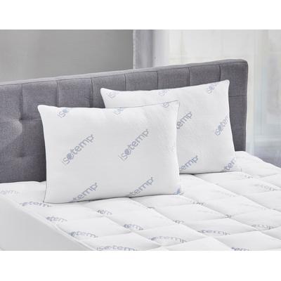 Jacquard Knit Cooling Pillows by BrylaneHome in White (Size JUMBO)