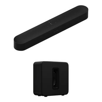 Sonos Beam Gen 2 Soundbar with Sub 4 Wireless Subwoofer Set (Black) BEAM2US1BLK