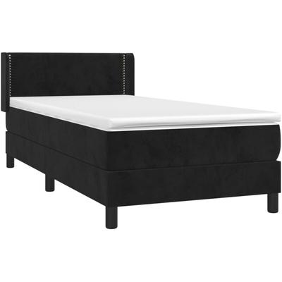 Boxspringbett mit Matratze Schwarz 100x200 cm Samt Vidaxl