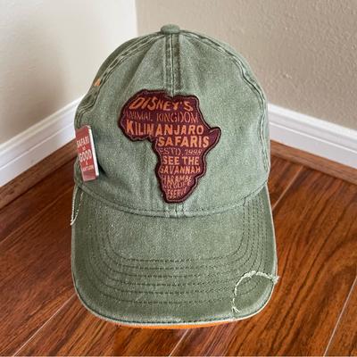 Disney Accessories | Disney Animal Kingdom - Kilimanjaro Safaris - With Disney Pin - Cap - Hat | Color: Green/Orange | Size: Os