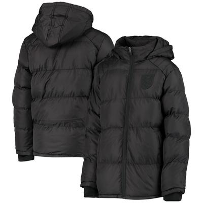 England Tonal Soft Touch Wattierte Jacke – Schwarz – Kinder Image