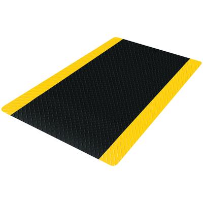 3 x 12' Black/Yellow Diamond Plate Anti-Fatigue Mat, Each (MAT288BY)