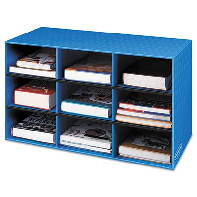 Fellowes 3380701 Classroom Literature Sorter, 9 Compartments, 28.25 x 13 x 16, Blue