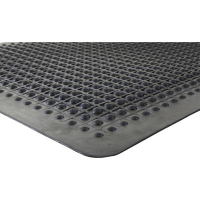 Genuine Joe 70373 Beveled Edge Anti-Fatigue Mat, 3' x 5', Black