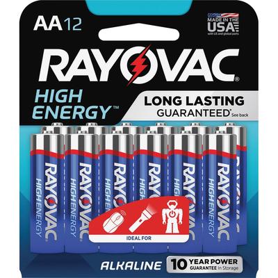 Rayovac 81512KCT Alkaline Batteries, AA High-Energy Premium, 144/CT - Case of 144