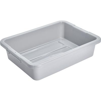 Rubbermaid 3349GRACT 4.6G Bus/Utility Box, 18.4 quart Utility Box, Plastic, Dishwasher Safe, Gray, 12 Piece(s)/Carton - Case of 12