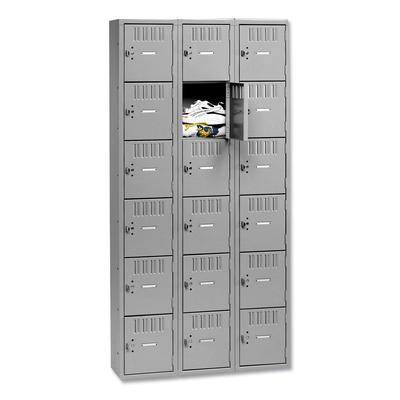 Tennsco BS6121812CMG Box Compartments Steel Lockers, Triple Stack, Medium Gray