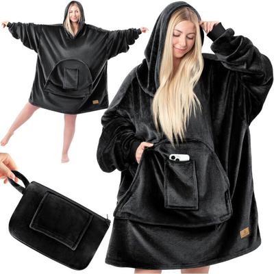 Hoodie Decke Kuscheldecke mit Ärmeln Deckenpullover Vielseitig Tragbare Decke zum Anziehen für